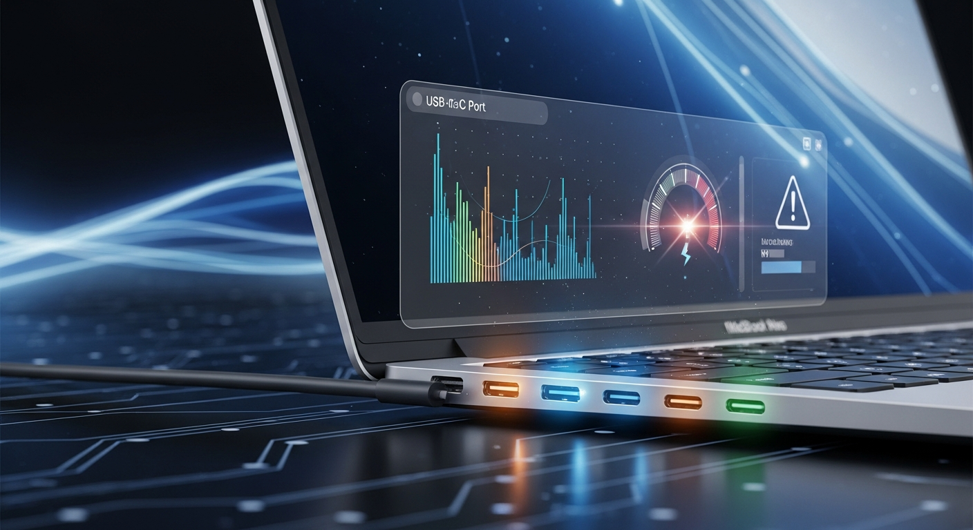 MacBook Neo USB-C ポート, MacBook Neo ポート 規格 混在, USB-C 速度 警告 表示, 外部ディスプレイ 接続, ポート 活用法