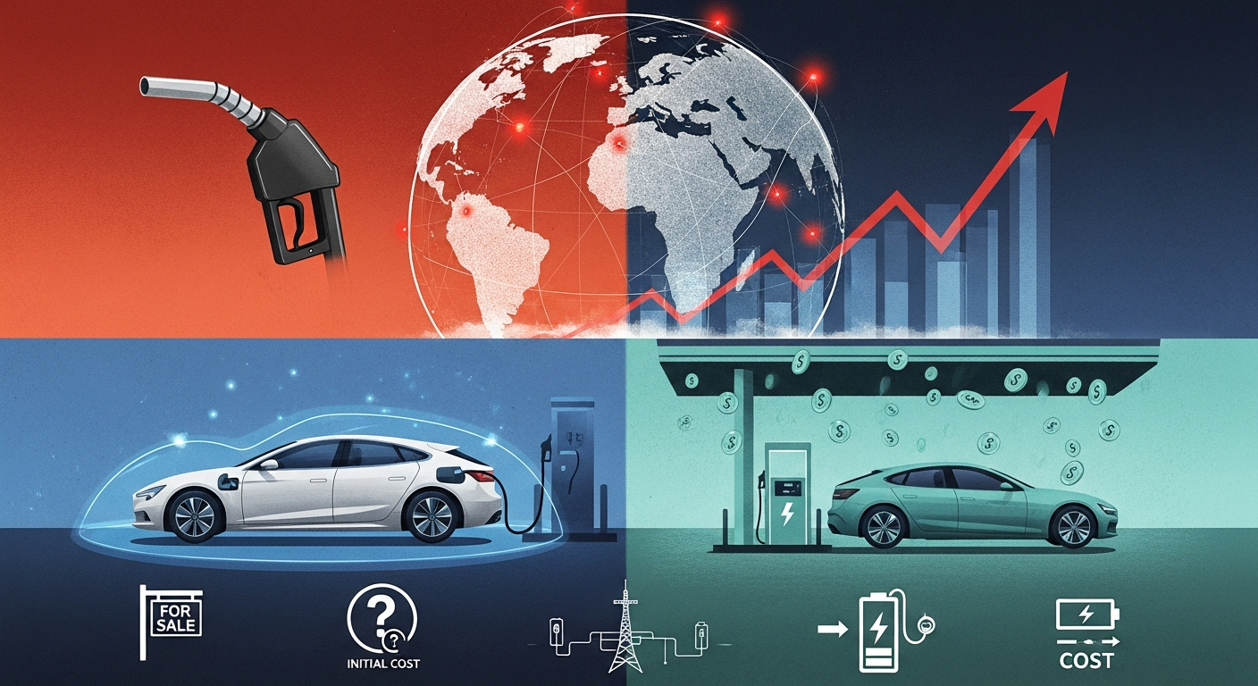 EV 燃料費, ガソリン高騰 EV 比較, EV 初期費用 充電インフラ, モビリティ選択 補助金 太陽光発電