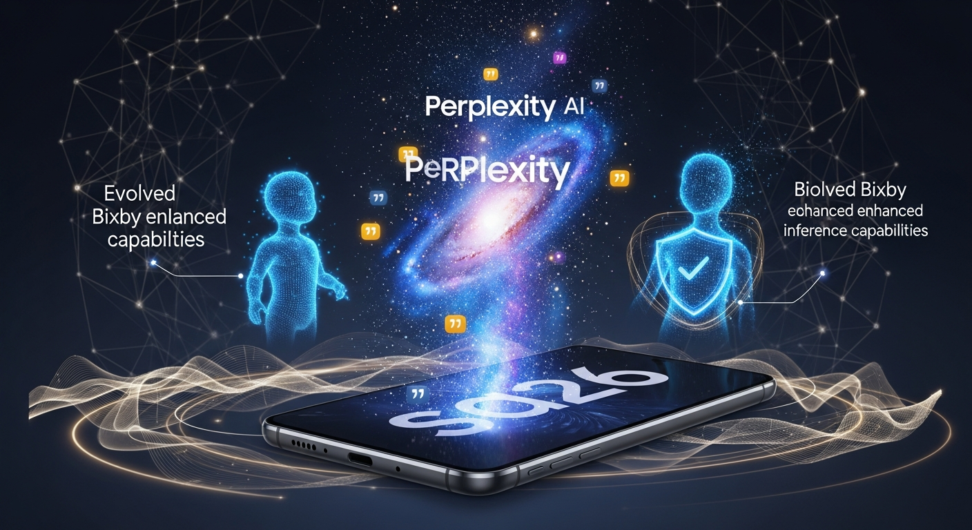 Galaxy S26 AI, Perplexity AI リアルタイム検索, Bixby 推論能力 向上, Samsung エコシステム AI連携