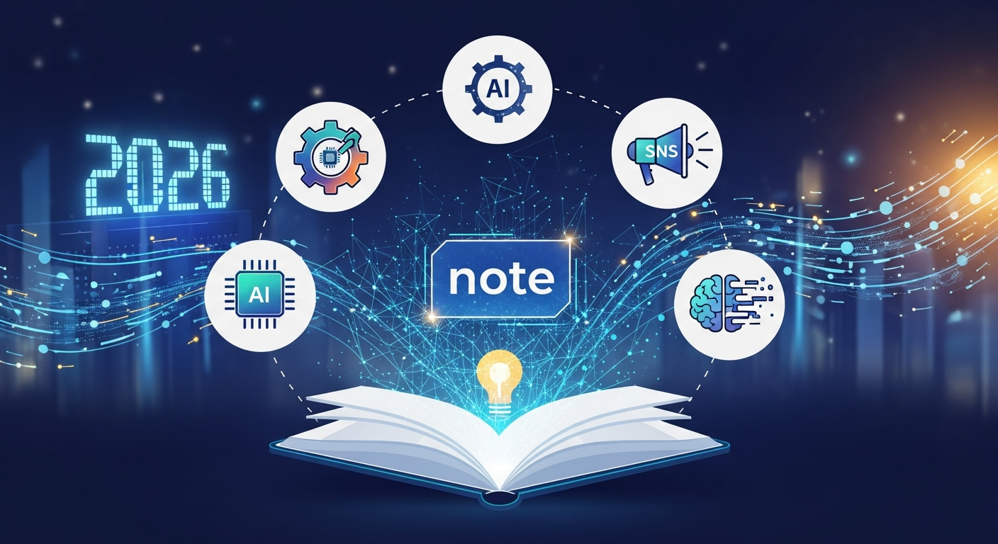 note副業,AIコンテンツ制作 効率化,SNS連携 集客 方法,デジタルコンテンツ 収益化,脳内資産 マネタイズ