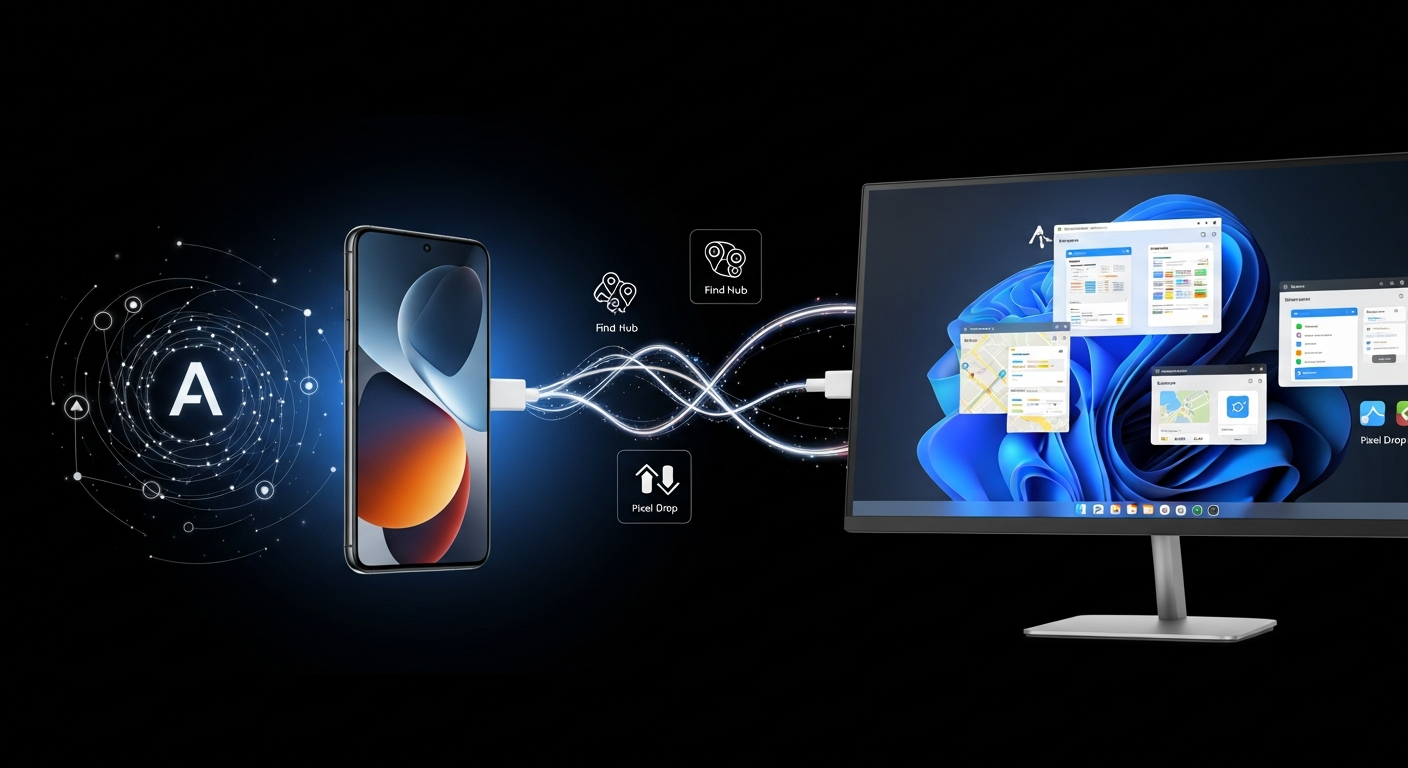 Android デスクトップモード, Androidスマホ PC化, Google Find Hub 機能, Pixel Drop 連携, モバイルワーク 効率化