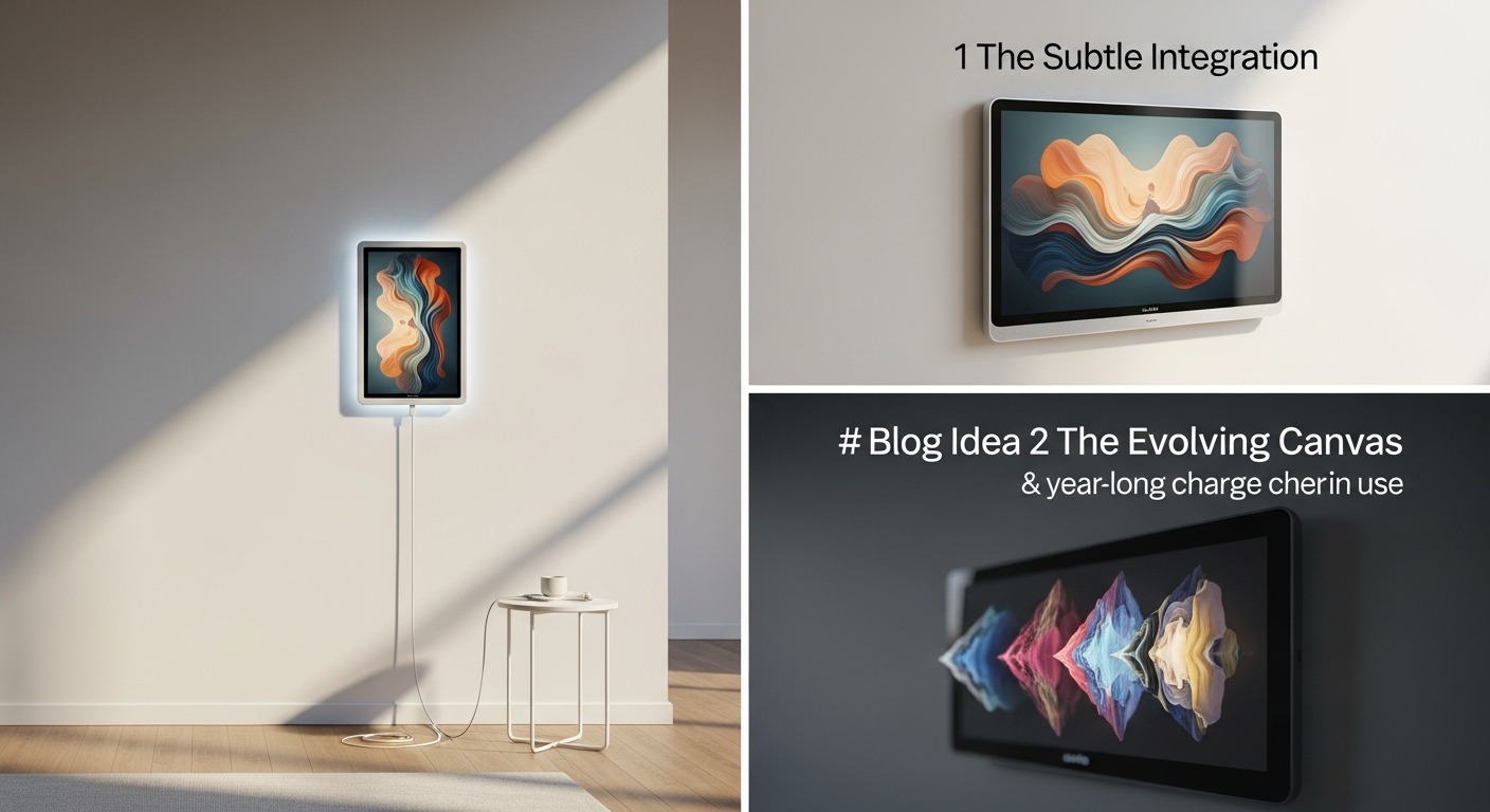 電子インクAIフレーム, デジタルアート鑑賞方法, 生成AIアート創造, コードレスアートフレーム, 空間デザイン活用