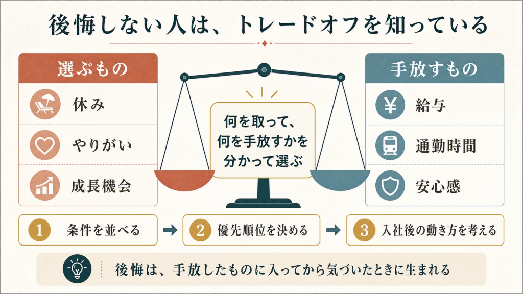 後悔しない転職のために、何を手放すかを分かって選ぶ