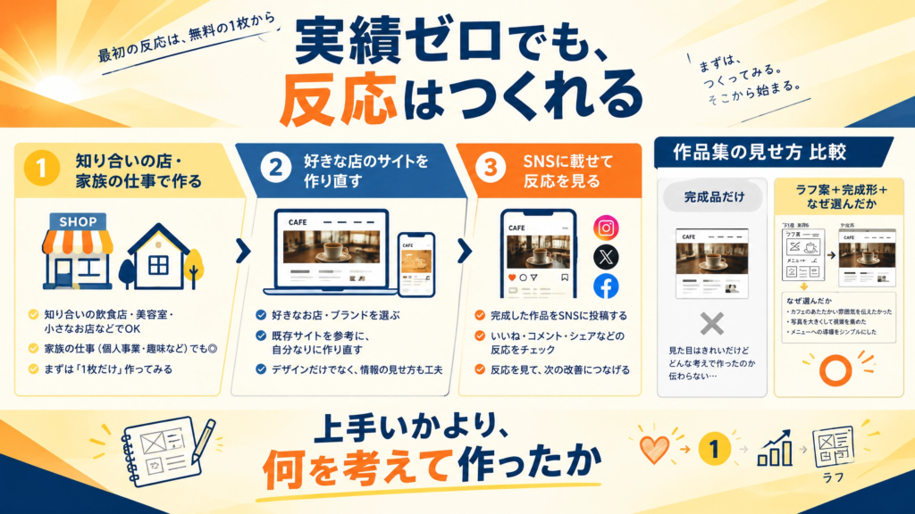 最初の一歩は無料の制作から